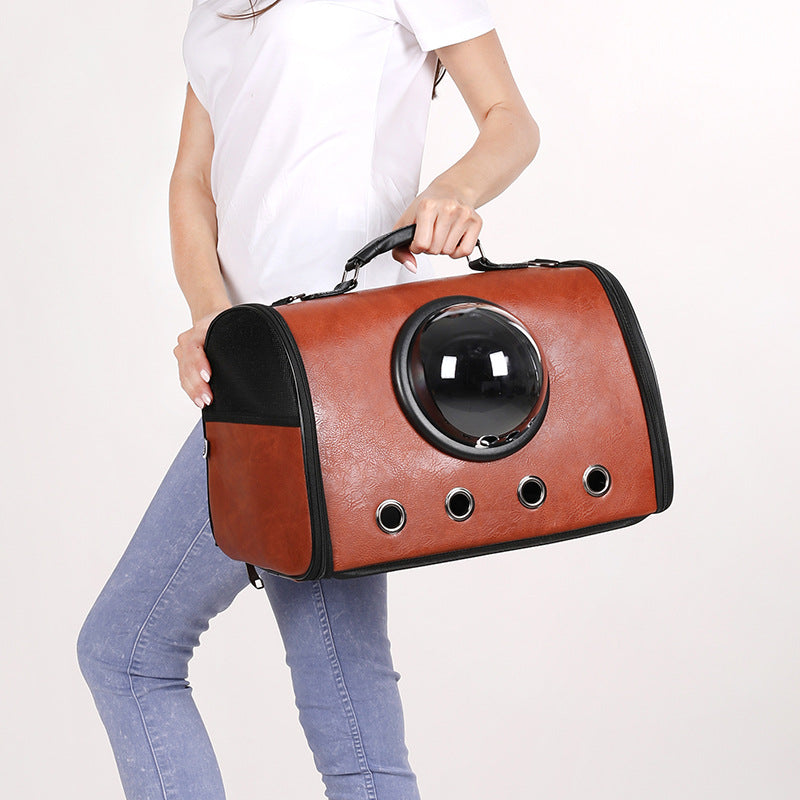 Breathable Pet Carrier Bag – Foldable Space Capsule for Dogs & Cats