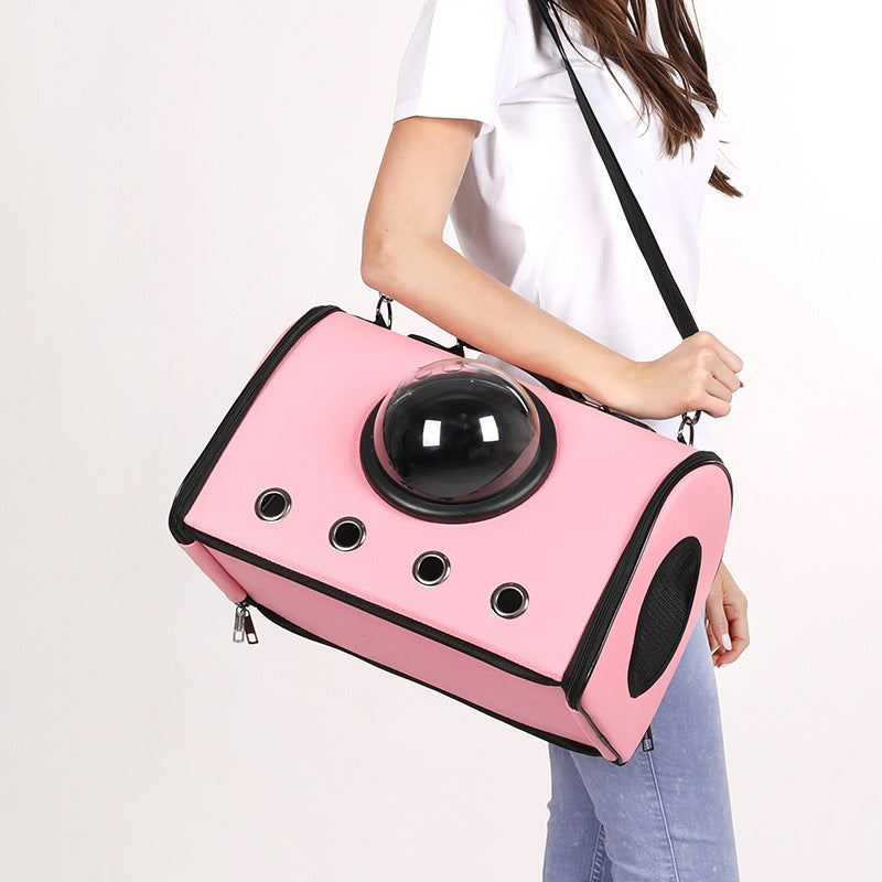 Breathable Pet Carrier Bag – Foldable Space Capsule for Dogs & Cats