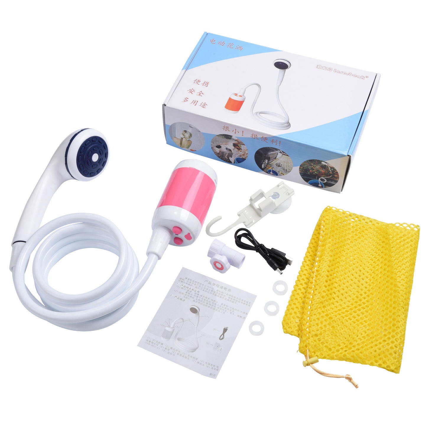 Electric Pet Shower Head – Portable Bathing Device for Cats, Dogs & Outdoor Use