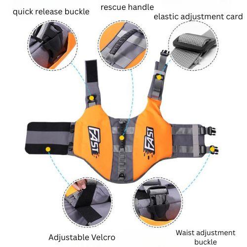 Summer Pet Dog Life Jacket – Safe & Stylish Swimming Vest for Dogs