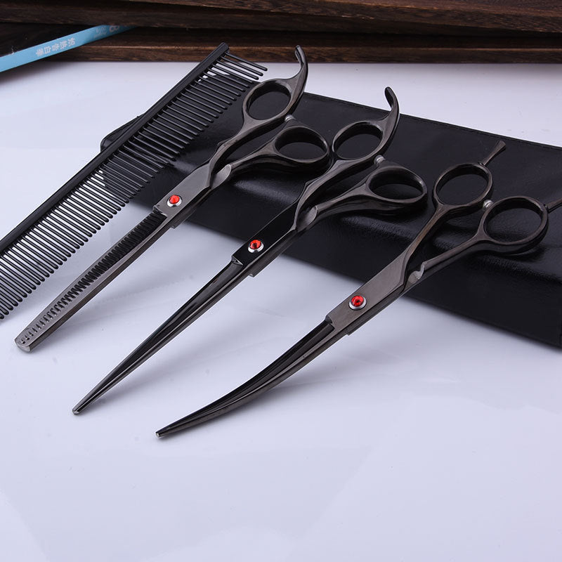7.0 Inch Jipai Colorful Pet Grooming Scissors Set – Professional Colorful Stainless Steel Shears for Dogs & Cats