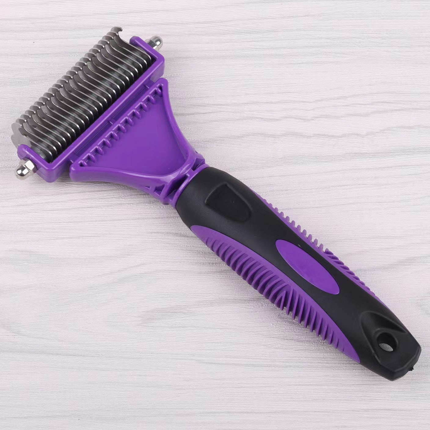 Stainless Steel Pet Knot Rake – Grooming Comb for Dogs with Thick or Matted Fur