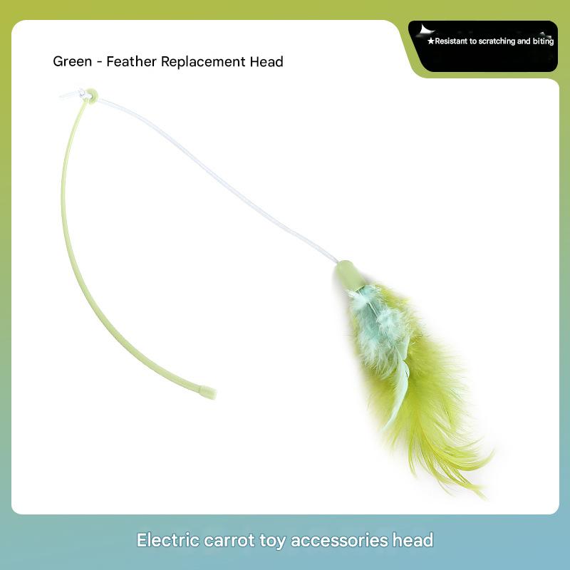 Electric Rotating Cat Toy – Feather Teaser Stick for Interactive Play