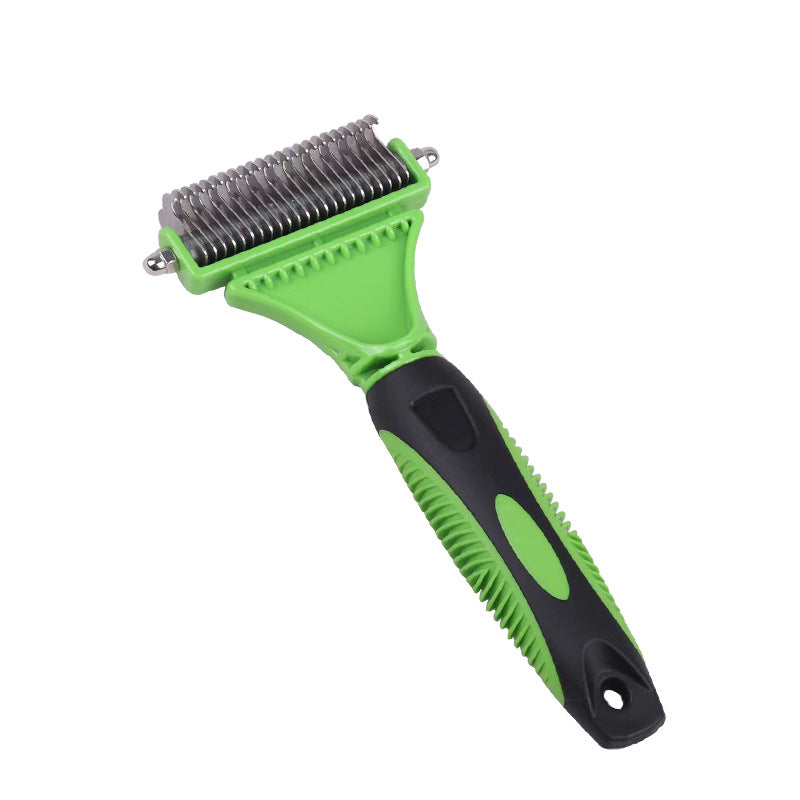 Stainless Steel Pet Knot Rake – Grooming Comb for Dogs with Thick or Matted Fur