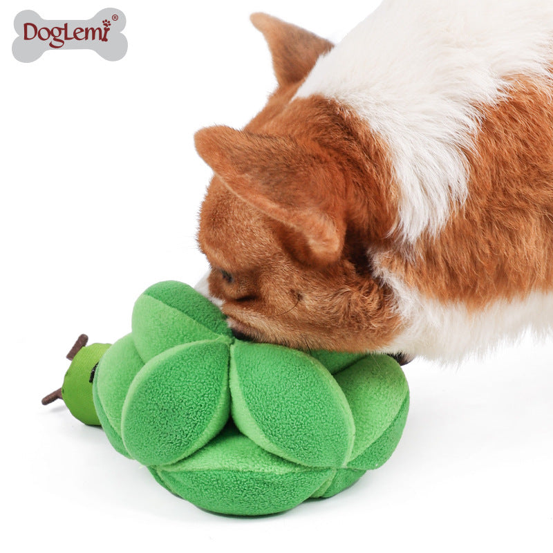 Broccoli Sniffing Toy for Dogs – Interactive Puzzle Feeder & Food Dispenser | Slow Feeding, Mental Stimulation & Voice Companion Toy