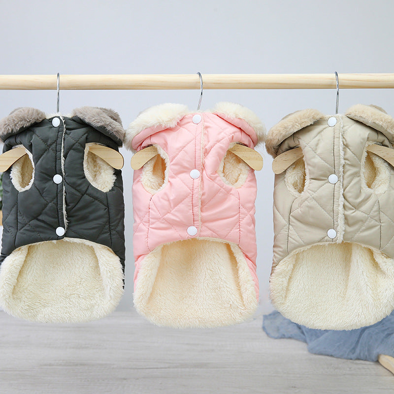 Cotton Dog Jacket for Small Breeds – Cozy Teddy & Pomeranian Outfit