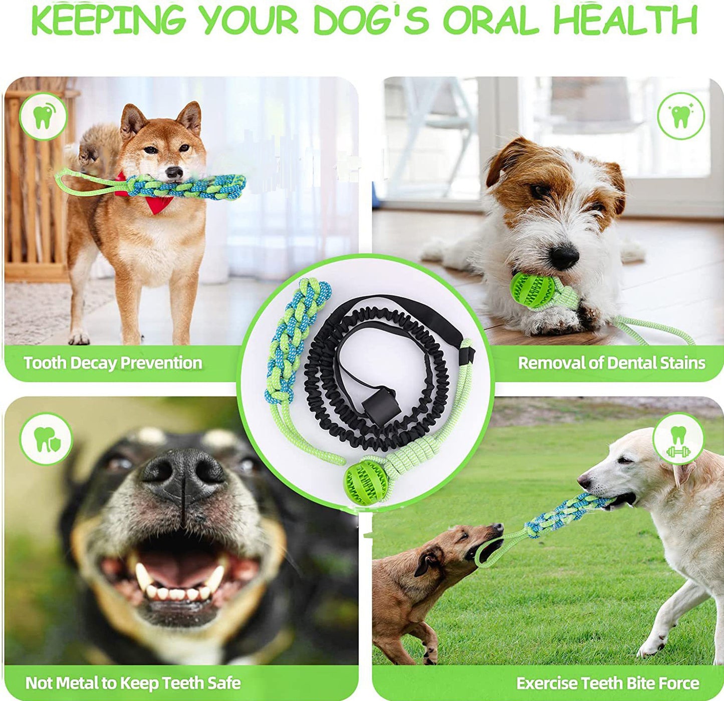 Dog Tug Toy – Teeth-Cleaning Chew Rope Pull Toy