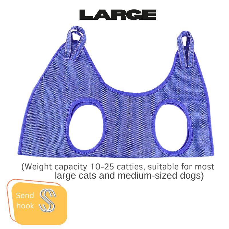 pet grooming hammock blue large.