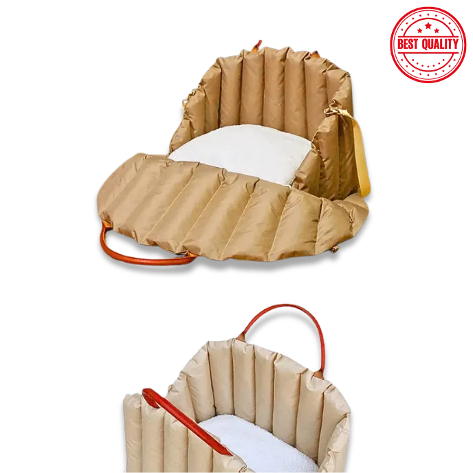 cat travel bag biege color