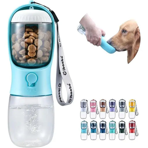 Cibaabo Dog Water Bottle for dogs - Cibaabo Dog Water Bottle with Food Conta