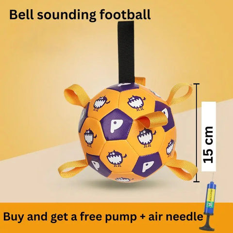 Inflatable dog football toy for outdoor training and teething fun to engage your pet