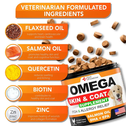 Omega-3 supplement for dogs from Vortex Pet Supplies.