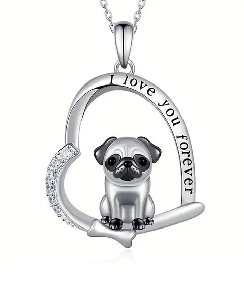 Silver dog pendant for sentimental pet lover jewelry.