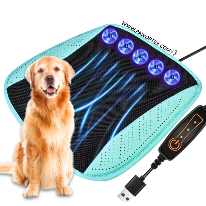 3D Ice Silk Car Seat Cooler - Summer Breathable Cushion with USB Fan