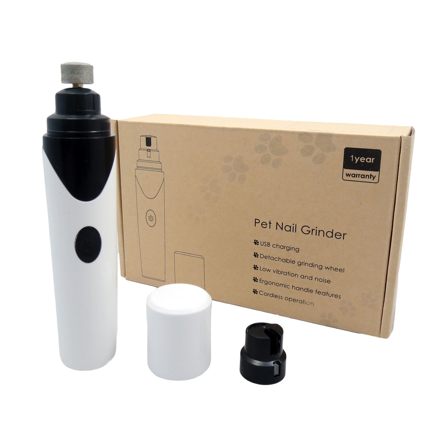 Rechargeable Pet Nail Grinder – USB Electric Nail Trimmer &amp; Clipper for Dogs and Cats