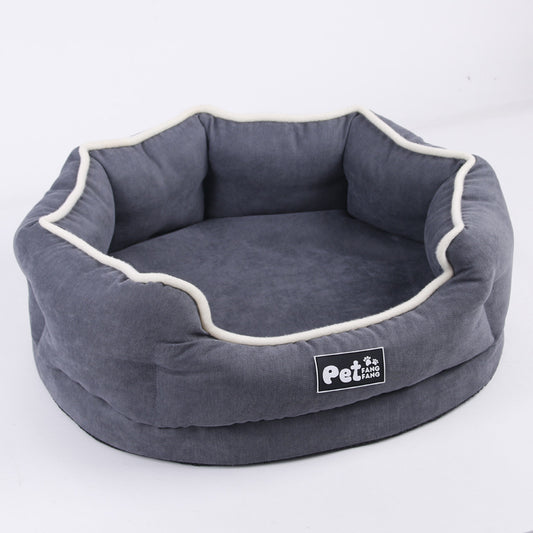 🛏️ Memory Foam Velvet Pet Bed – Orthopedic Mattress for Dogs &amp; Cats | Removable &amp; Washable Kennel Bed