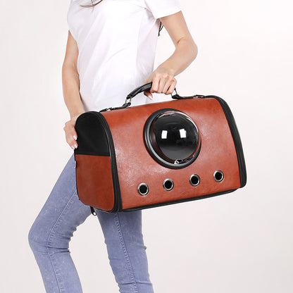 Breathable Pet Carrier Bag – Foldable Space Capsule for Dogs & Cats