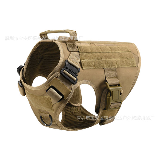 Tactical Dog Vest – Durable Nylon Training Harness with Quick-Release Buckles | Outdoor Pet Clothing for Working &amp; Active Dogs