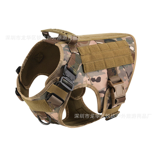 Tactical Dog Vest – Durable Nylon Training Harness with Quick-Release Buckles | Outdoor Pet Clothing for Working &amp; Active Dogs