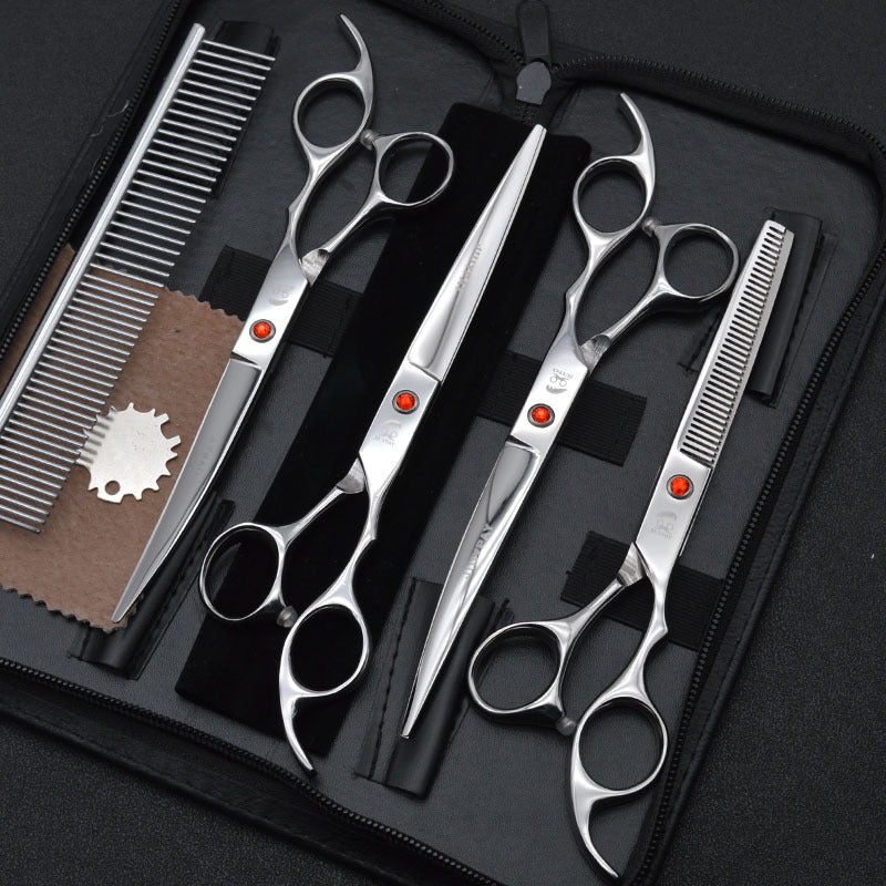7.0 Inch Jipai Colorful Pet Grooming Scissors Set – Professional Colorful Stainless Steel Shears for Dogs &amp; Cats