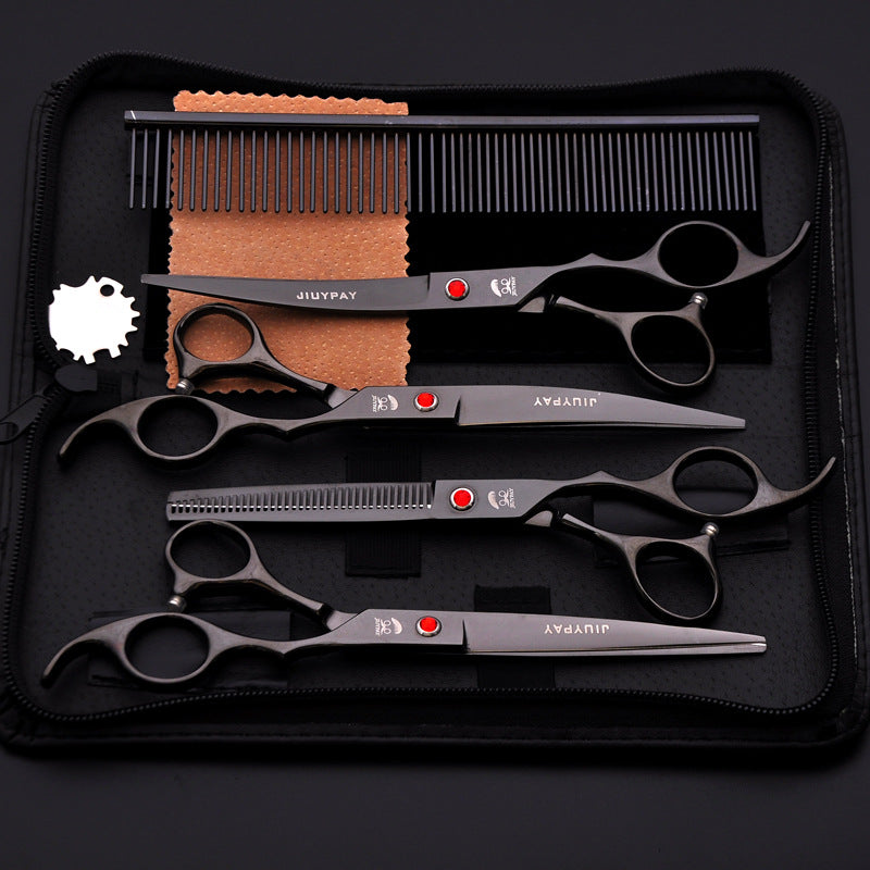 7.0 Inch Jipai Colorful Pet Grooming Scissors Set – Professional Colorful Stainless Steel Shears for Dogs &amp; Cats