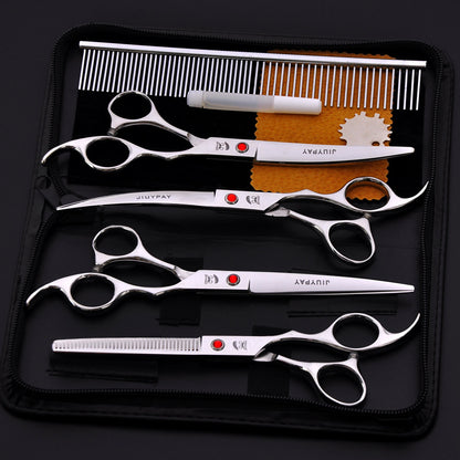 7.0 Inch Jipai Colorful Pet Grooming Scissors Set – Professional Colorful Stainless Steel Shears for Dogs &amp; Cats