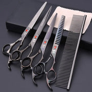 7.0 Inch Jipai Colorful Pet Grooming Scissors Set – Professional Colorful Stainless Steel Shears for Dogs &amp; Cats –