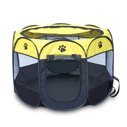 Folding Pet Playpen – Octagonal Waterproof Dog & Cat Cage