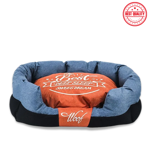Teflon Easy-Clean Square Pet Bed – For Small & Medium Dogs or Cats