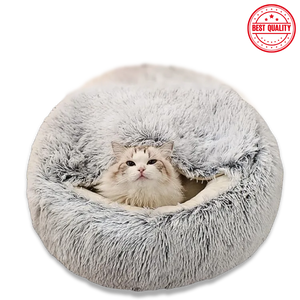 Winter Princess Cat Bed – Semi-Enclosed Deep Sleep Nest