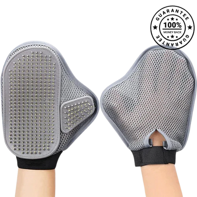 Steel Needle Pet Grooming Gloves – Hair Removal & Bath Brush for Cats & Dogs