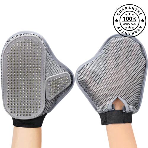 Steel Needle Pet Grooming Gloves – Hair Removal & Bath Brush for Cats & Dogs