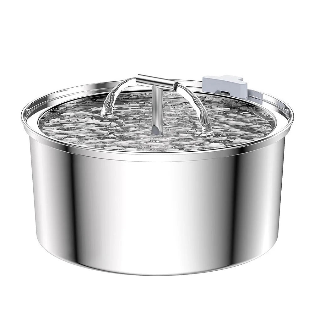 PawVortex 50 States Stainless Steel Pet Water Fountain – 3.2L Cat & Dog Fountain
