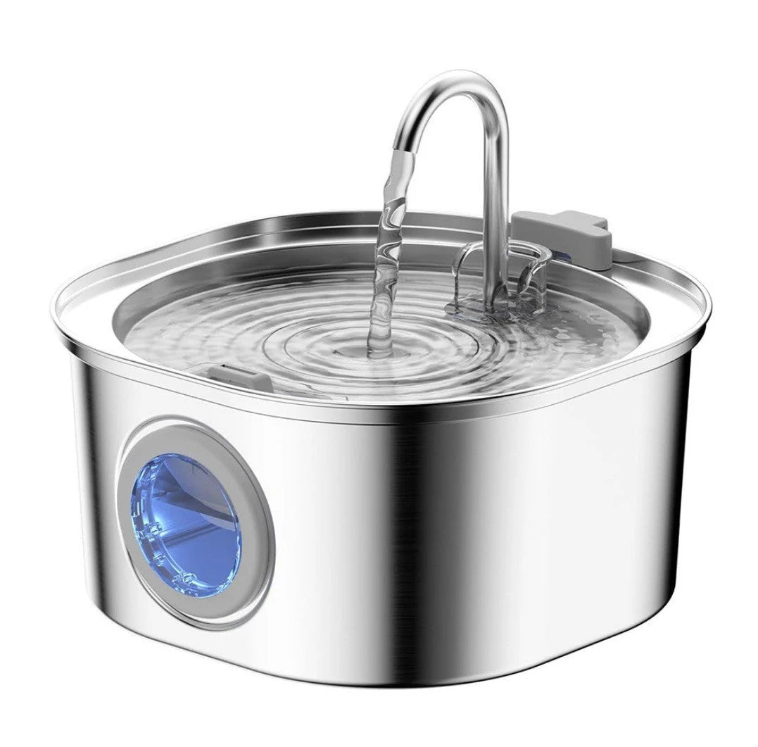 PawVortex 50 States Stainless Steel Pet Water Fountain – 3.2L Cat & Dog Fountain