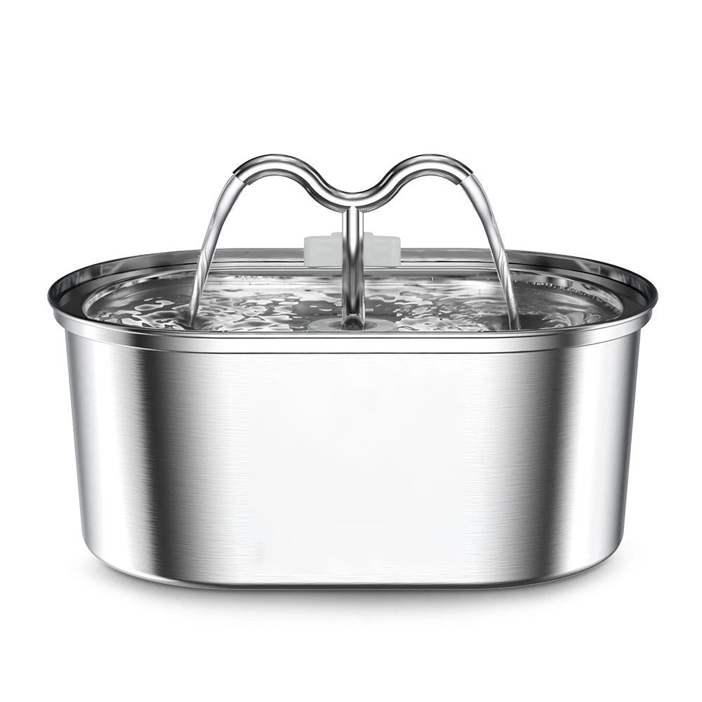 PawVortex 50 States Stainless Steel Pet Water Fountain – 3.2L Cat & Dog Fountain