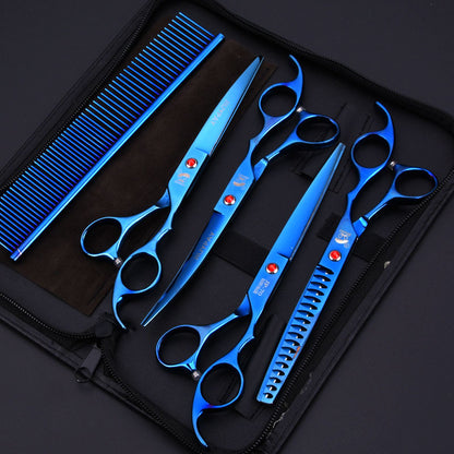 7.0 Inch Jipai Colorful Pet Grooming Scissors Set – Professional Colorful Stainless Steel Shears for Dogs &amp; Cats