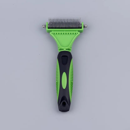 Stainless Steel Pet Knot Rake – Grooming Comb for Dogs with Thick or Matted Fur