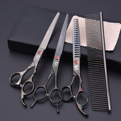 7.0 Inch Jipai Colorful Pet Grooming Scissors Set – Professional Colorful Stainless Steel Shears for Dogs &amp; Cats