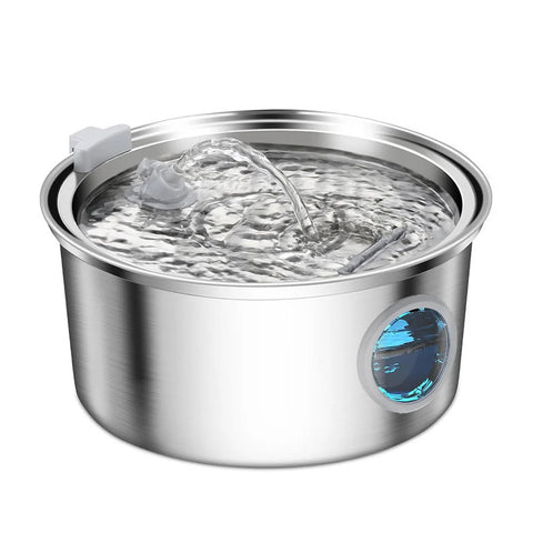 PawVortex 50 States Stainless Steel Pet Water Fountain – 3.2L Cat & Dog Fountain