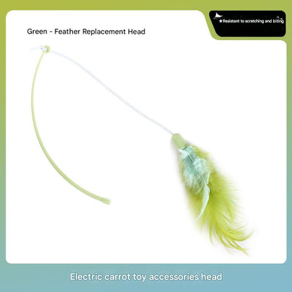 Electric Rotating Cat Toy – Feather Teaser Stick for Interactive Play