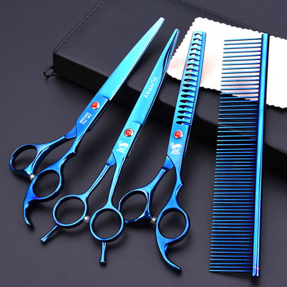 7.0 Inch Jipai Colorful Pet Grooming Scissors Set – Professional Colorful Stainless Steel Shears for Dogs &amp; Cats