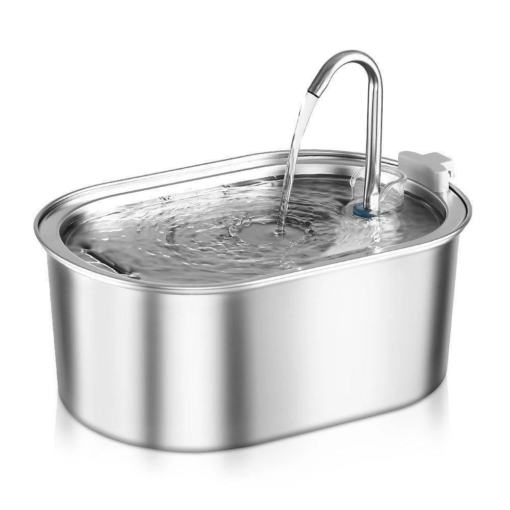 PawVortex 50 States Stainless Steel Pet Water Fountain – 3.2L Cat & Dog Fountain