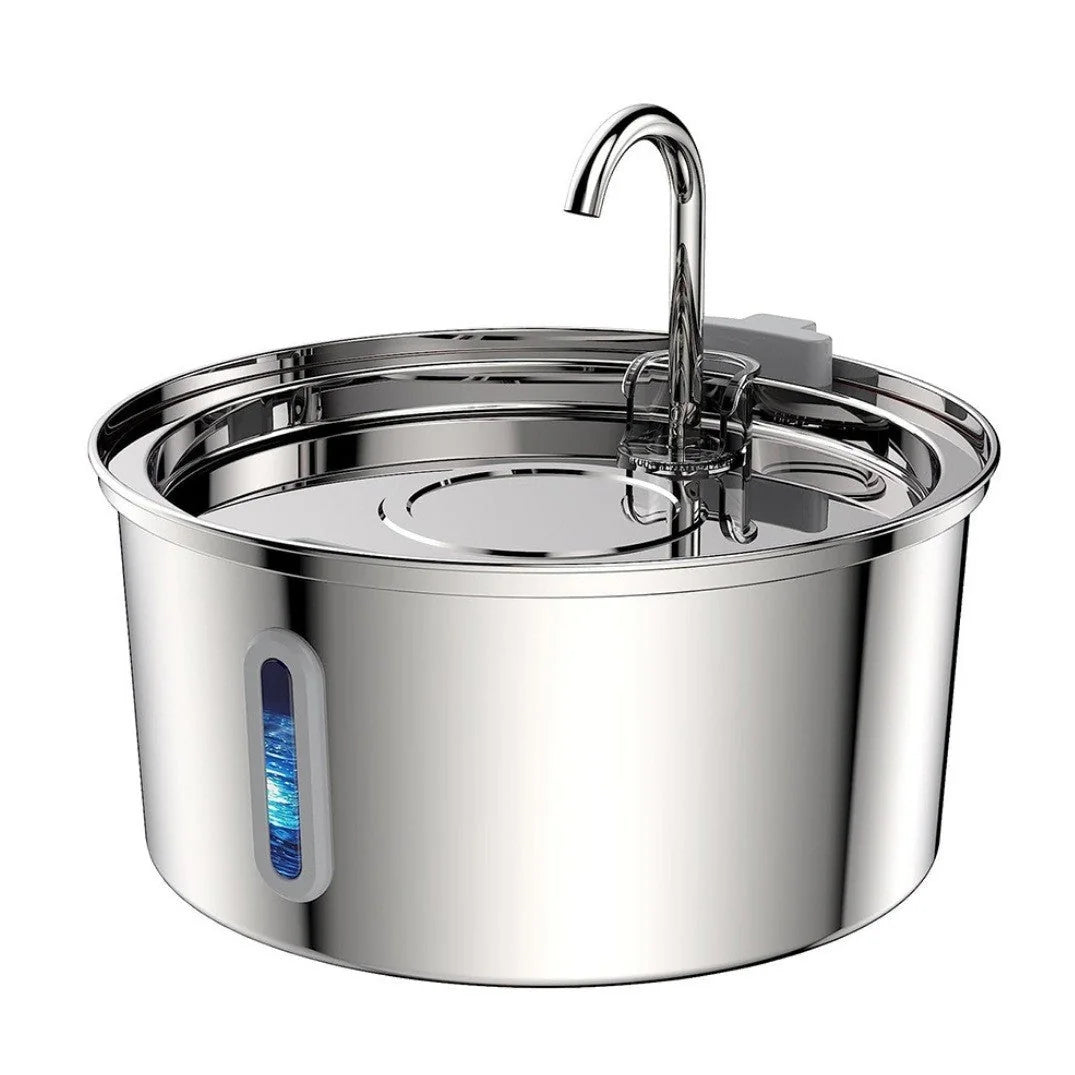 PawVortex 50 States Stainless Steel Pet Water Fountain – 3.2L Cat & Dog Fountain