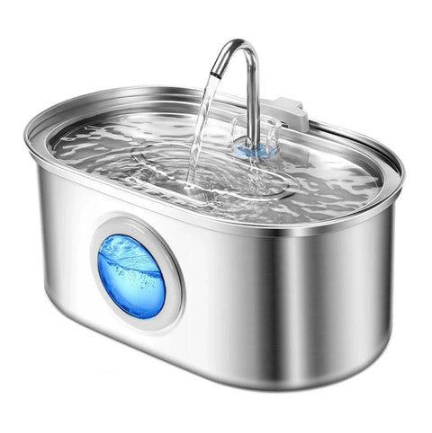 PawVortex 50 States Stainless Steel Pet Water Fountain – 3.2L Cat & Dog Fountain