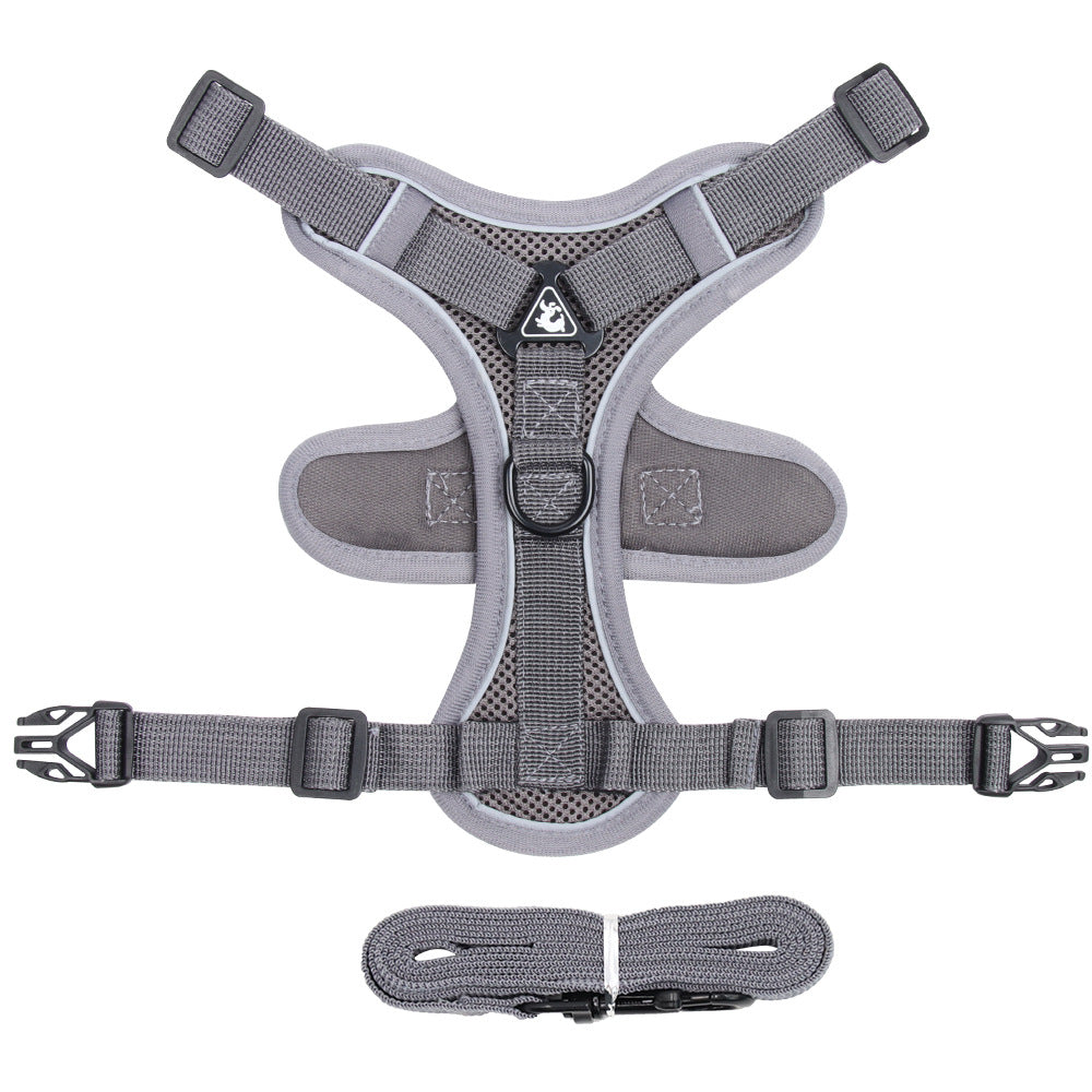 Reflective Vest Harness & Leash – Breathable for Dogs & Cats