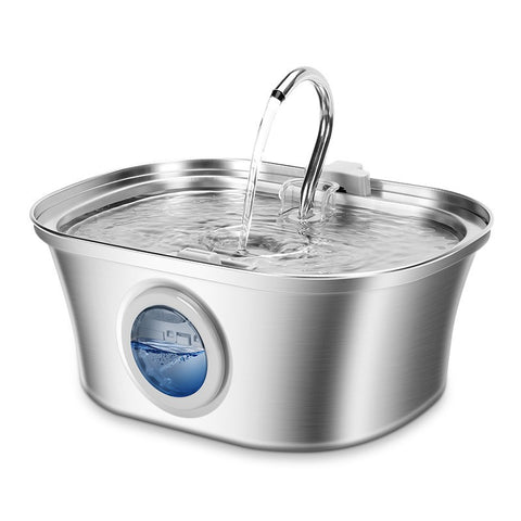 PawVortex 50 States Stainless Steel Pet Water Fountain – 3.2L Cat & Dog Fountain