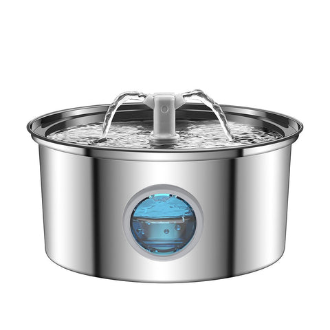 PawVortex 50 States Stainless Steel Pet Water Fountain – 3.2L Cat & Dog Fountain