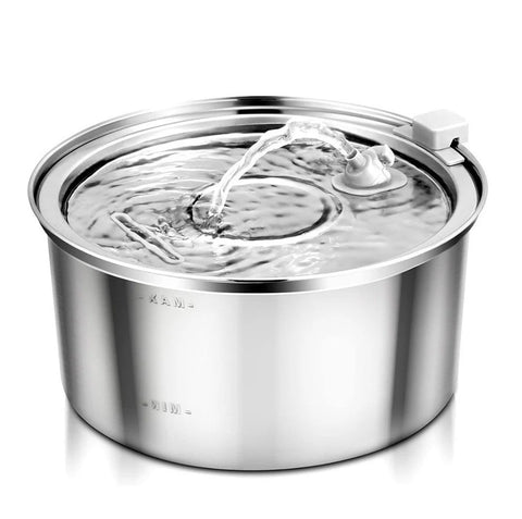 PawVortex 50 States Stainless Steel Pet Water Fountain – 3.2L Cat & Dog Fountain