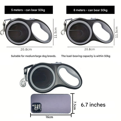 Retractable Dog Leash – Heavy Duty for Medium & Large Dogs