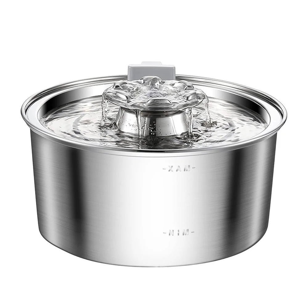 PawVortex 50 States Stainless Steel Pet Water Fountain – 3.2L Cat & Dog Fountain